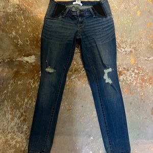 Isabel Maternity Denim Distresses Jeggings - size 6